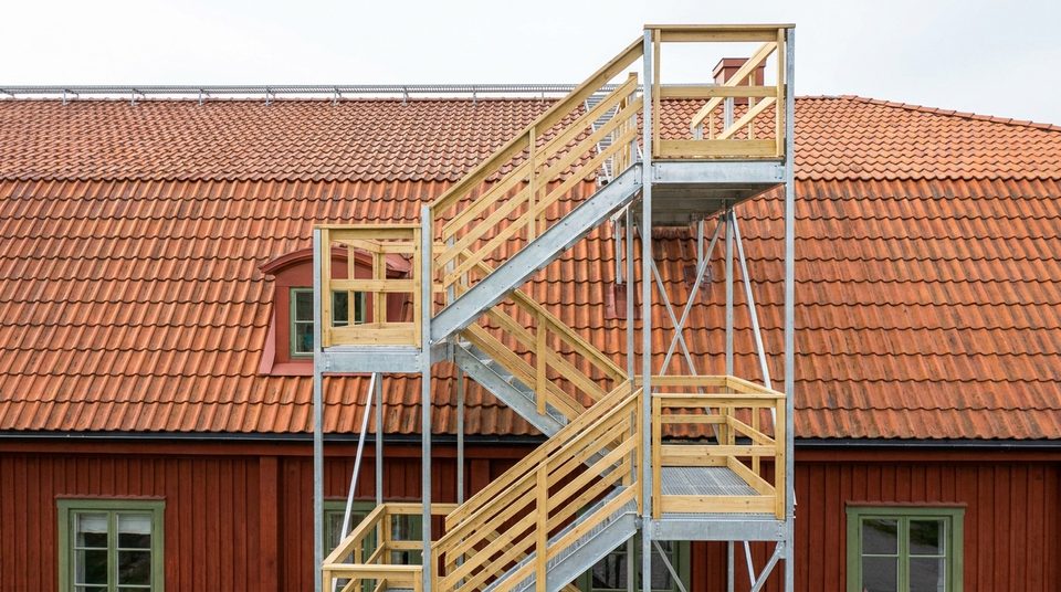 Ställning för takarbete